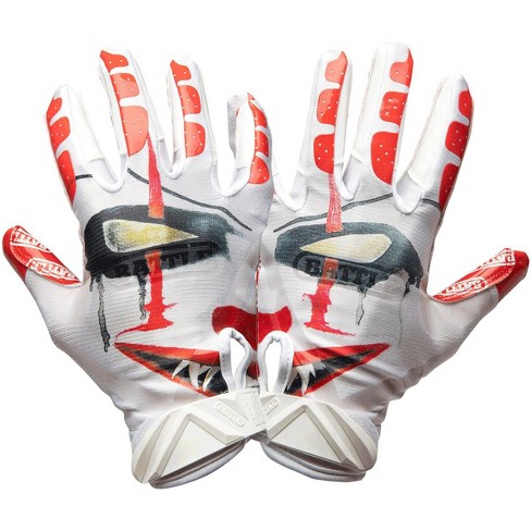 Black/White Battle Sports Science Finally Rich Adult Football Receiver Gloves 