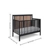 FURNIinspire Cribs 4 In 1 Convertible Crib Baby Bed Toddler Bed Baby Sied Bed, Bedside Crib, Baby Products, Baby Furniture, Black, 56.75"*29.5"*45.25" - 3 of 4