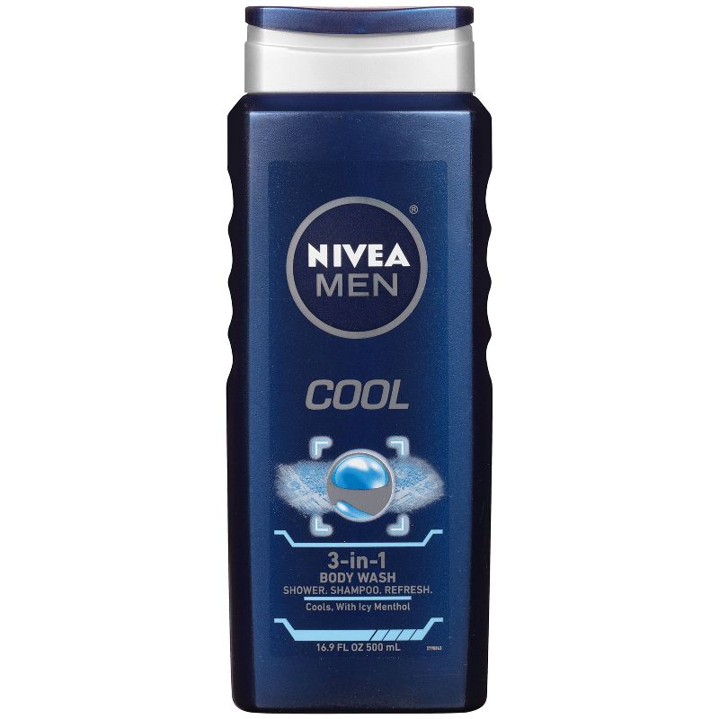 NIVEA Men Cool 3-in-1 Body Wash Bottle - 16.9oz, 1 of 5