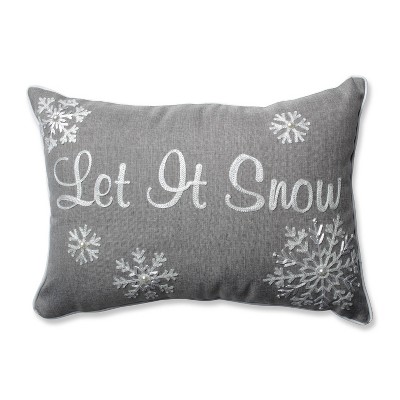 11.5"x18.5" 'Let It Snow' Lumbar Throw Pillow - Pillow Perfect