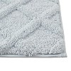 LunaLulinlk 15 Piece Shower Curtain Set, Blue/White Diamond - 3 of 4