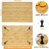 Bamboo Cutting Board and Stovetop Cover with 4 Removable Feet, 30x20 Extra Large Chopping Board with Juice Groove for Gas Electric Stove Burner RV - 3 of 4