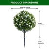 TROPOW Artificial Flower Ball Tree with Ground Spike, Fake Topiary Trees - 4 of 4