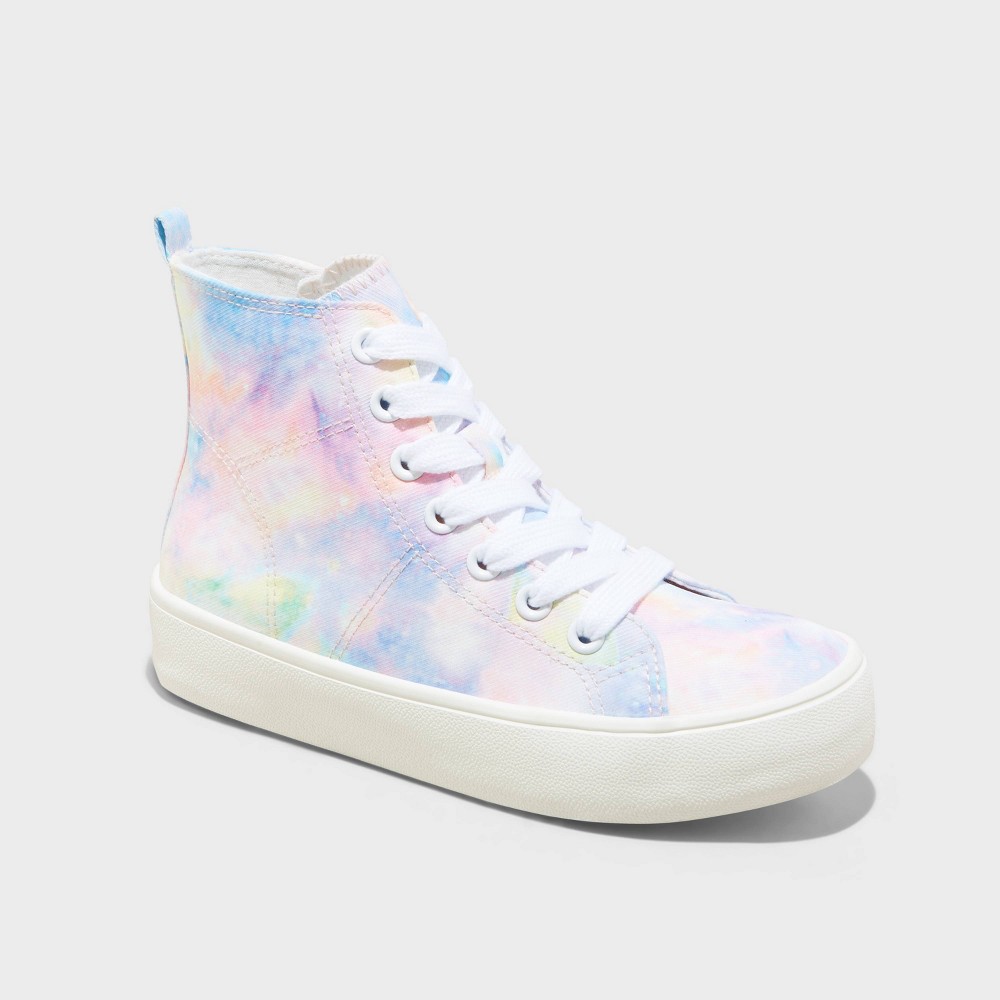 Kids' Tie-Dye Solid High Top Sneakers - art class™ 2