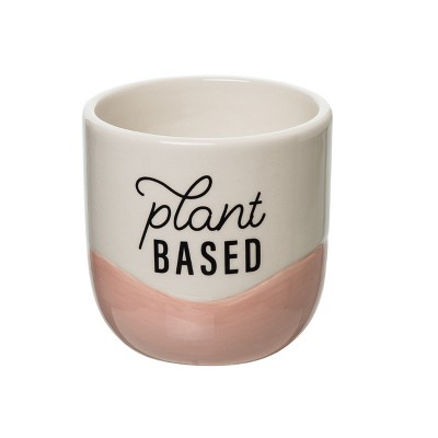 Totalee Gift Plant Based Small Cer Planter Ceramic Pink