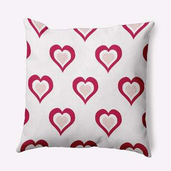 16"x16" Valentine's Day Burning Love Square Throw Pillow Bold Pink - e by design
