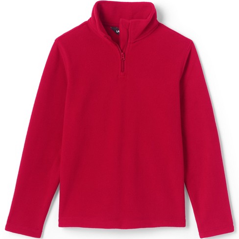 Lands End Kids Lightweight Fleece Quarter Zip Pullover X Large Red