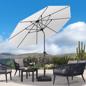 PURPLE LEAF Patio Umbrella Outdoor Table Umbrella Aluminum Frame Market Umbrella Sun Umbrella with 8 Sturdy Ribs - 1 of 4
