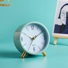 Aoibox Super Silent Alarm Clock with Night Light, Beep Wake Round Clock for Desk, Bedroom and Home Decoration, Easy Set Entry Lux Style - 4 of 4