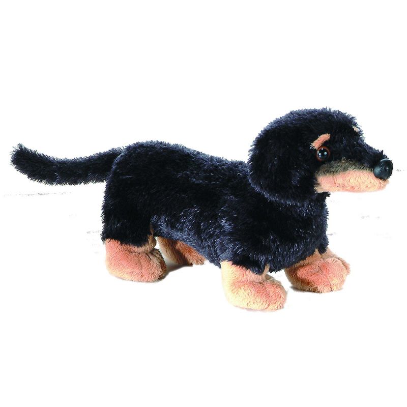 Aurora Mini Flopsie 8" Vienna Dachshund Black Stuffed Animal, 1 of 2