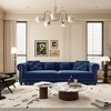 89'' Velvet 3-in-1 Pull-Out L-Shaped Sectional Sofa Bed with Tufted Design and Movable Ottoman, Convertible King Size Sleeper with 4 Pillows - 4 of 4