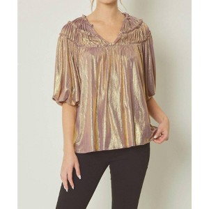 Women's Chrome Bell Sleeve Tunic - entro - 1 of 4