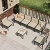 COWLOWN 7 Piece Yellow Outdoor Patio Conversation Set with Cotton, Ideal for Garden, Backyard, Balcony and Lawn - 2 of 4
