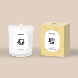 13oz Glass Jar Mandarin Grapefruit "Let's Toast" Candle - Homesick Candles, Soy Wax Blend, 60-80hr Burn Time - 1 of 4