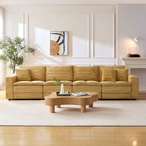 CAVINAS 4/5/6-Seater Modular Sectional Sofa,Cloud Couch Sectional,Conversible Sleeper Sofa for Living Room,3 Throw Pillows - 1 of 4
