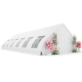 Costway 20'X40' Peach Shaped Party Tent Heavy-duty Wedding Canopy with Zipper Doors