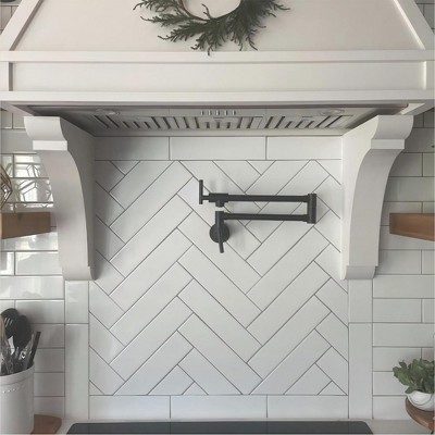 Pot Filler Faucet Wall Mount Kitchen Folding Faucet with Double Joint Swing Arms