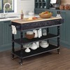 56In Kitchen Cart, Rolling Kitchen Island, Microwave Stand, Island On Wheels With Storage, 2-sided Kitchen Island Cart On Wheels, Wine And Spice Rack - 2 of 4