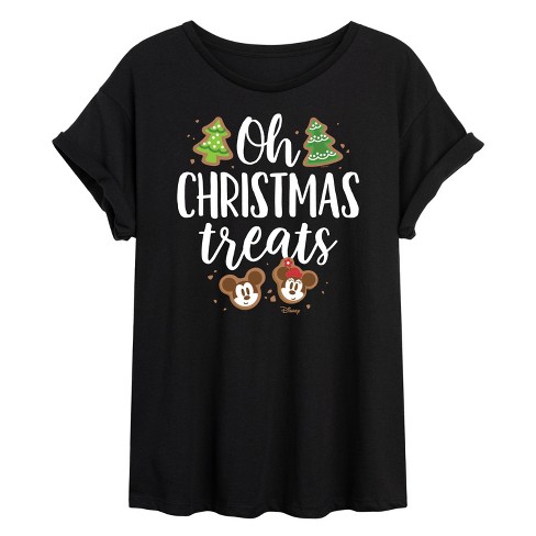 Women s Disney Oh Christmas Treats Oversized Graphic T shirt Target