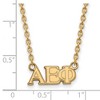 Black Bow Jewelry 14k Yellow Gold Plated Sterling Silver Alpha Epsilon Phi Greek Life Necklace 18 Inch - 2 of 4