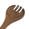 Gibson Home Laurelton 3 Piece Large 13" Acacia Wood Salad Serving Bowl Set w/ 2 Serving Tools - 3 of 4