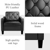 TYBOATLE Upholstered Accent Chairs, Living Room Chairs Comfy Armchair for Bedroom, Reading Chair Tufted, Office Small Space, Dark Gray - 4 of 4