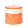 Northlight Unscented and Smokeless Pillar Candle - 3.25" - Tangerine Orange - 3 of 3