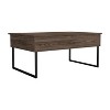 NicBex Coffee Tables for Living Room 17.99"H Lift Top Rectangle Modern Coffee Table with Spacious Top Surface and 2 Metal Legs, Dark Walnut - 3 of 4