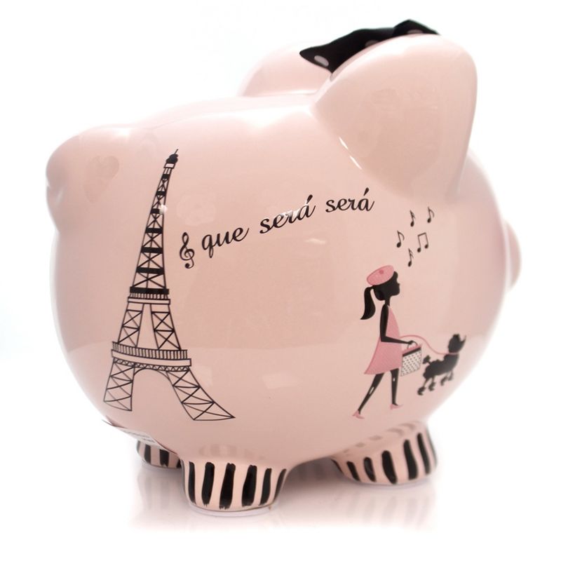Child To Cherish 7.75 In Miss Madeleine Piggy Bank Paris Poodle Decorative Banks, 3 of 5