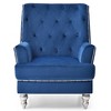 Traditional Upholstered Chair with Round Arms, Comfortable Seating and No Assembly Required - 3 of 4