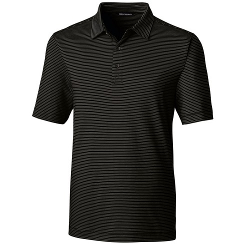 Cutter & Buck Forge Tonal Stripe Stretch Men's Polo | Black