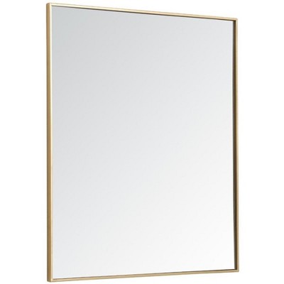 Elegant Gold Framed Rectangular Wall Mirror, 36" x 40"
