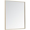 Elegant Lighting 36 Inch Rectangular Metal Wall Mirror in Brass – Oversized Design for Spacious Interiors - 3 of 4