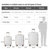 Rbied Luggage Set 3 Piece, PP Hardshell Carry on Suitcase W/ Spinner Wheels & TSA Lock, Lightweight Suitcases for Business, Trip, (20"/24"/28") - 2 of 4