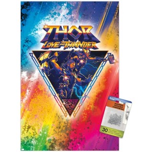 Trends International Marvel Thor: Love and Thunder - Rainbow Splatter Unframed Wall Poster Prints - 1 of 4