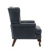 Set of 2 Helmuth Wooden Upholstery Genuine  Leather Armchair for livingroom | KARAT HOME - 3 of 4