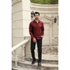 Cloudstyle Mens Floral Rose Print Long Sleeve Dress Shirt for Prom Wedding - 4 of 4