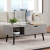 FONTOI 39" Lift Top Rectangle Coffee Table with Hidden Compartment, Side Table for Living Room Bedroom Office, Grey, 19.7"*17"*39.6" - 2 of 4
