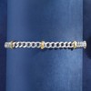 Ross-Simons Sterling Silver and 14kt Yellow Gold Curb-Link Bracelet - 3 of 4