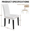 Yaheetech Set of 2 Faux Leather Armless High Back Dining Room Chairs with Rubberwood Legs - 3 of 4
