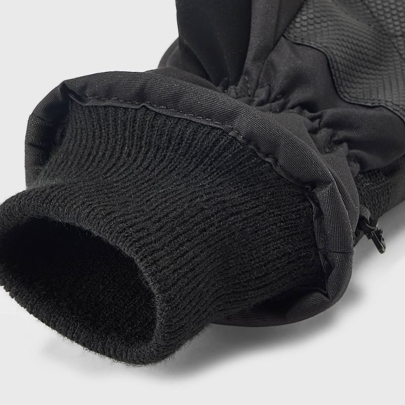 Men&#39;s Zip Pocket Repstop Ski Gloves - Goodfellow &#38; Co&#8482; Black, 4 of 5