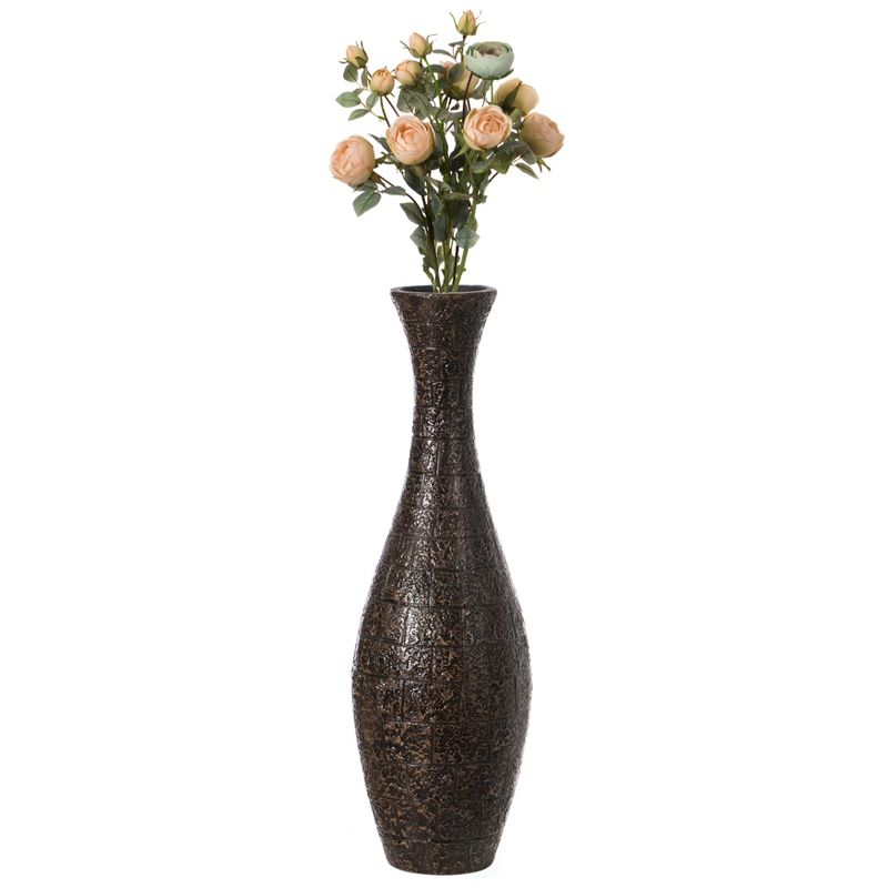 Uniquewise Modern Decorative Brown Textured Design Floor Flower Vase, for Living Room, Entryway or Dining Room, 31 inch, 1 of 6