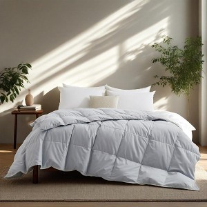 Peace Nest Lightweight Summer White Feather Down Comforter Duvet Insert - 1 of 4