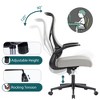 Lyngins Ergonomic Office Chair, High Back Mesh Home Office Desk Chair with Flip-Up Armrests, 360° Swivel & Recline, Computer Chair - 3 of 4