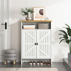 TiramisuBest Modern Minimalist MDF Shoe Cabinet Sliding Door Space Saving Entrance Hallway Storage - 1 of 4