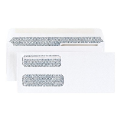 MyOfficeInnovations Gummed Laser Double-Window Security-Tint Envelopes 500/BX 394062