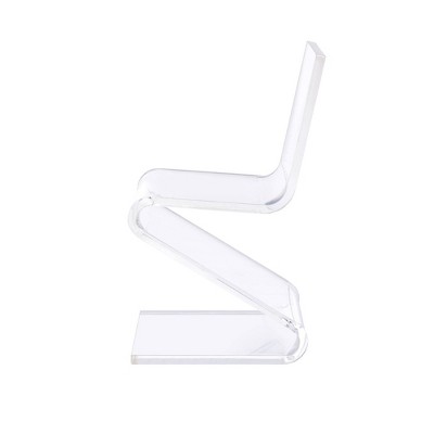 Clear Acrylic Z-Shaped Modern Side Chair