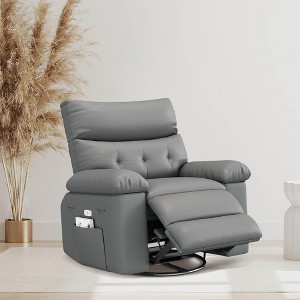 GustoWave Extra Wide Swivel Rocking Recliner Chair for Adults, Massage Recliner Sofa, Upholstered Glider Reclining Nursery Chair - 1 of 4