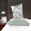 PiccoCasa Luxury Smooth Satin Hidden Zipper Closure Pillowcases 2 Pcs - 3 of 4