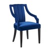 Modway Virtue Dining Chairs Navy – Set of 2 Performance Velvet Upholstered Side Chairs with Gold Tapered Legs, Glam Dining Room Accent - 3 of 4